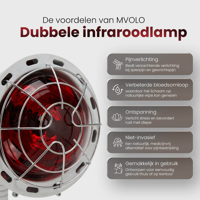 Dubbele infraroodlamp - Mvolo