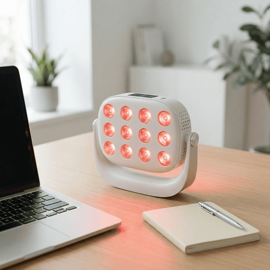 Mvolo RLT Portable levert rood- en nabij-infraroodlicht om spierpijn te verlichten, herstel te bevorderen en energie overal te herstellen.